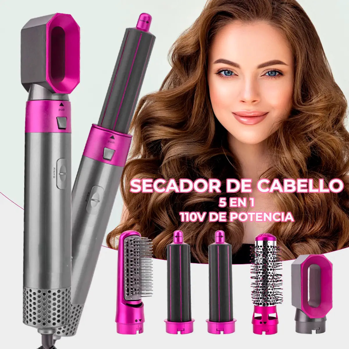 Cepillo Secador 5 en 1: Belleza, volumen y suavidad en una sola pasada ✨